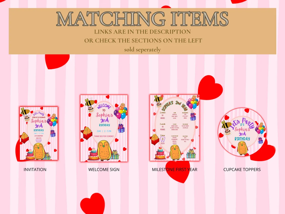 Cartoon Animal Birthday Cupcake Toppers — preview 4