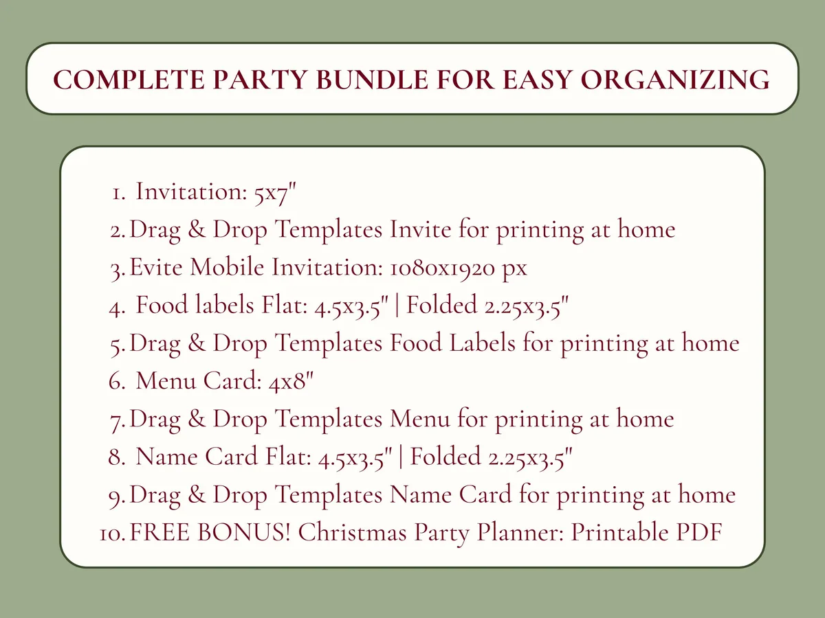 Green Bow Christmas Party Bundle — preview 2