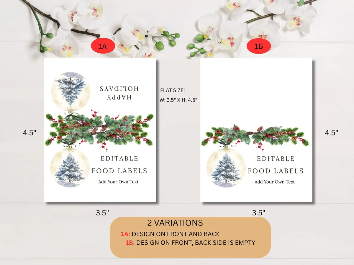 Green Bow Christmas Food Labels — preview 4