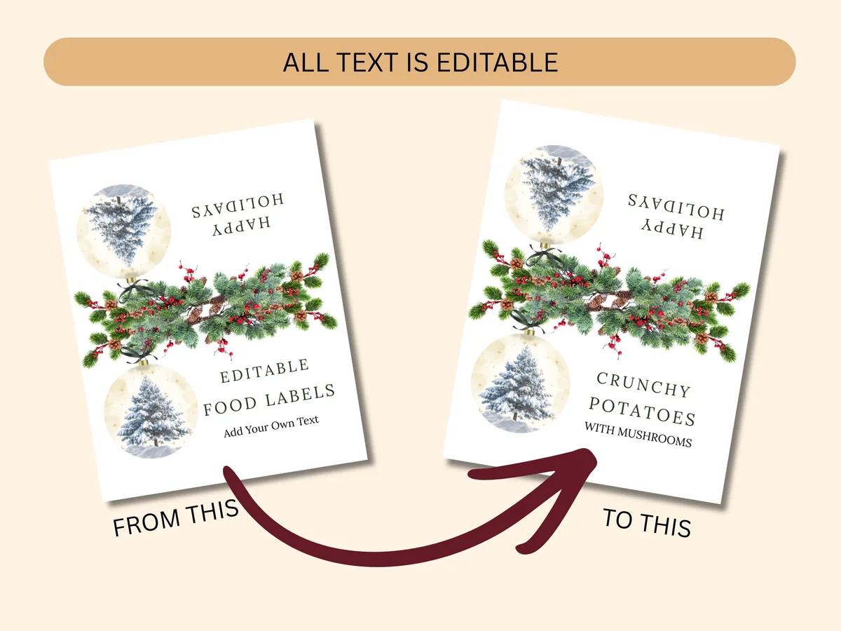 Green Bow Christmas Food Labels — preview 5
