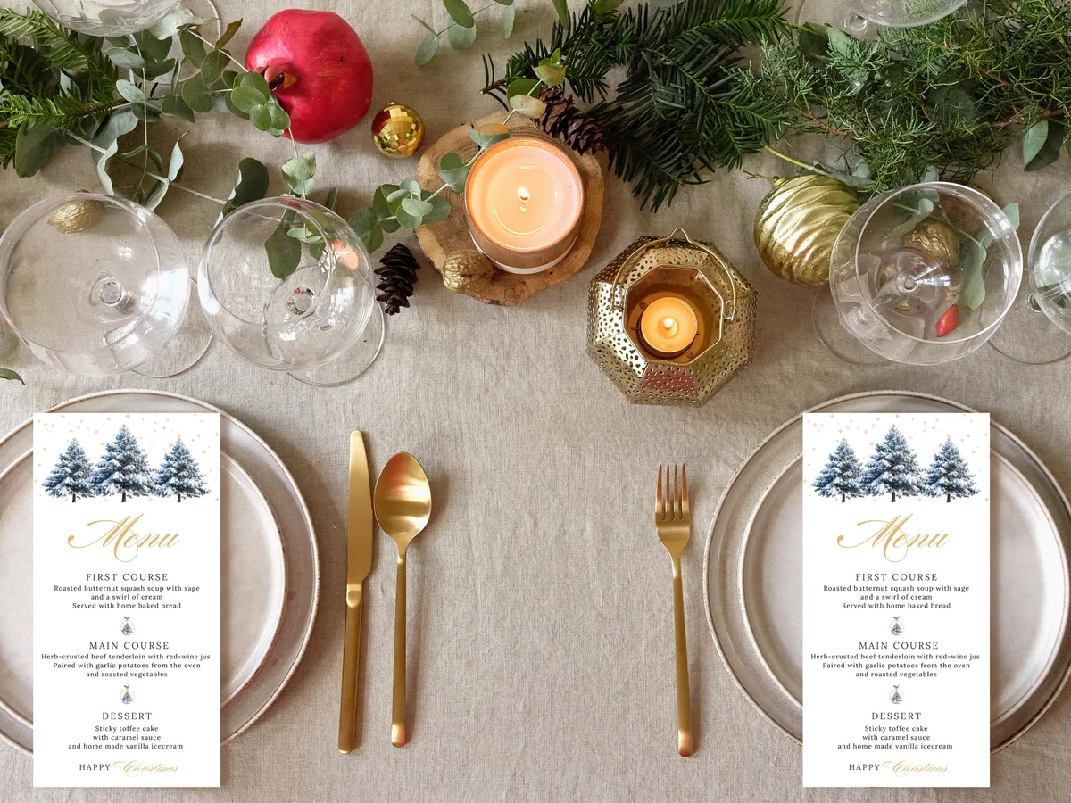 Green Bow Christmas Dinner Menu — preview 3