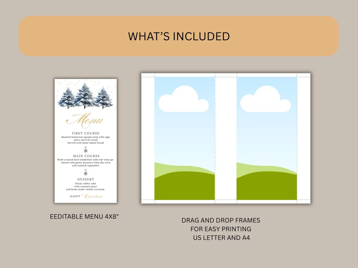 Green Bow Christmas Dinner Menu — preview 5