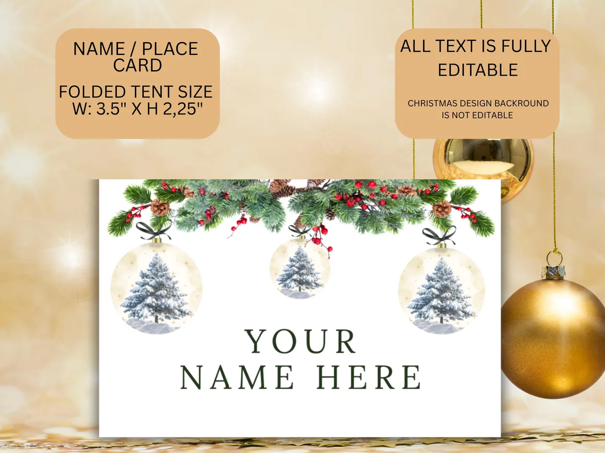 Christmas Table Name Tags — preview 3