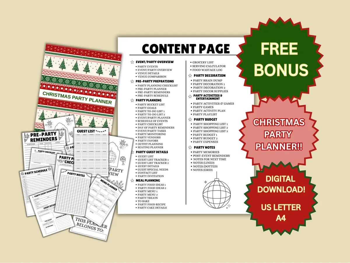 Green Bow Christmas Party Invitation — preview 4