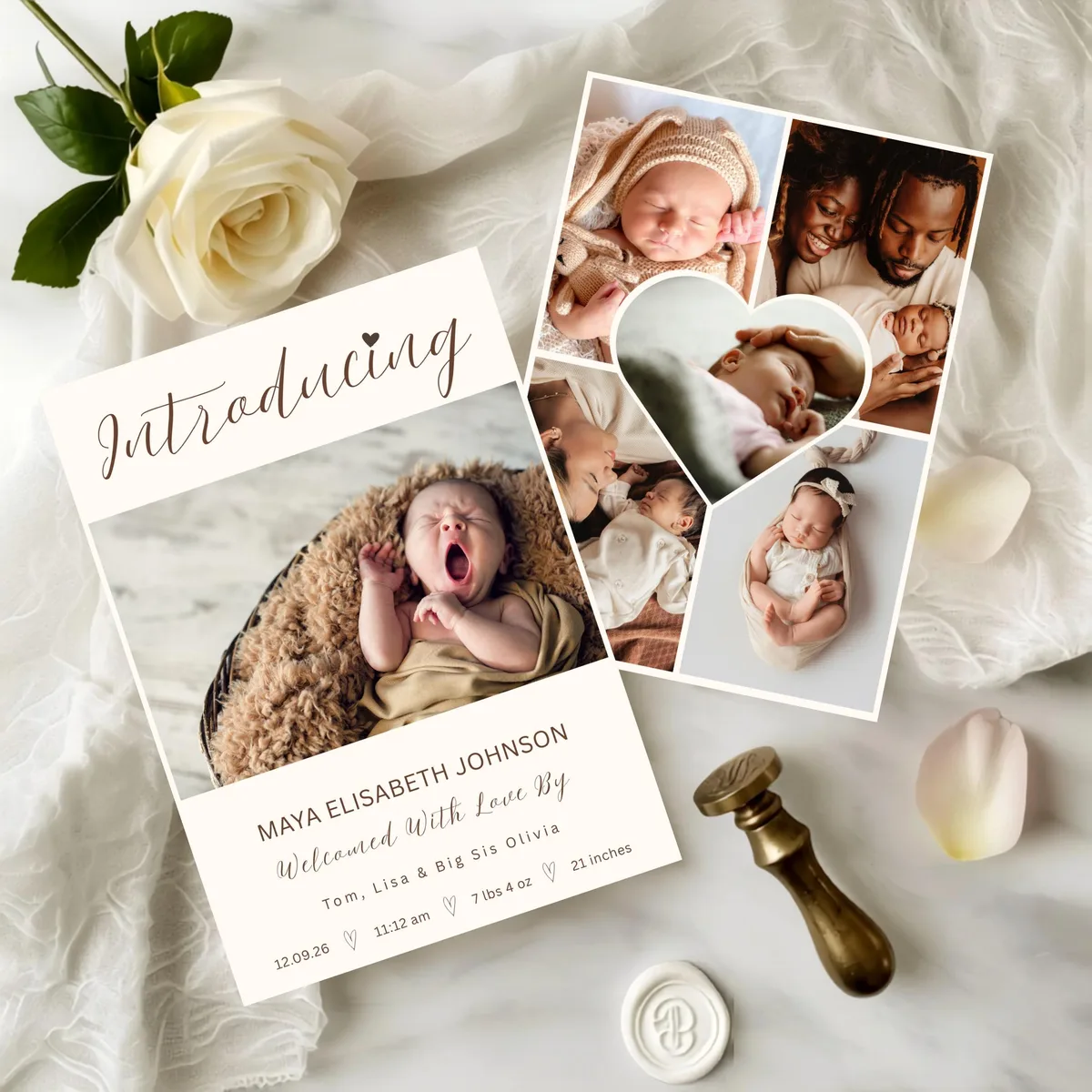 Photo Newborn Birth Announcement — preview 5