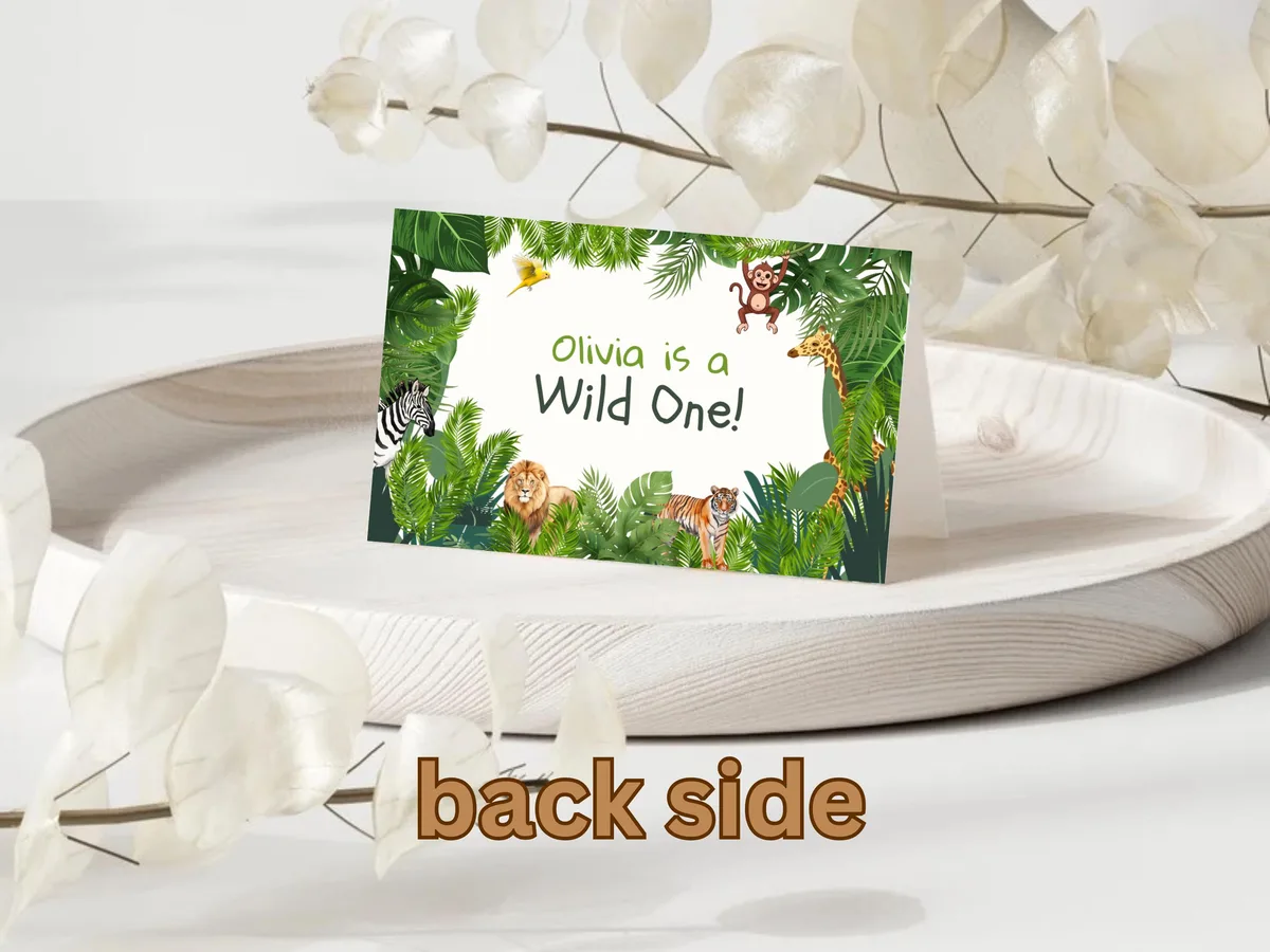 Jungle Safari Birthday Food Labels — preview 3