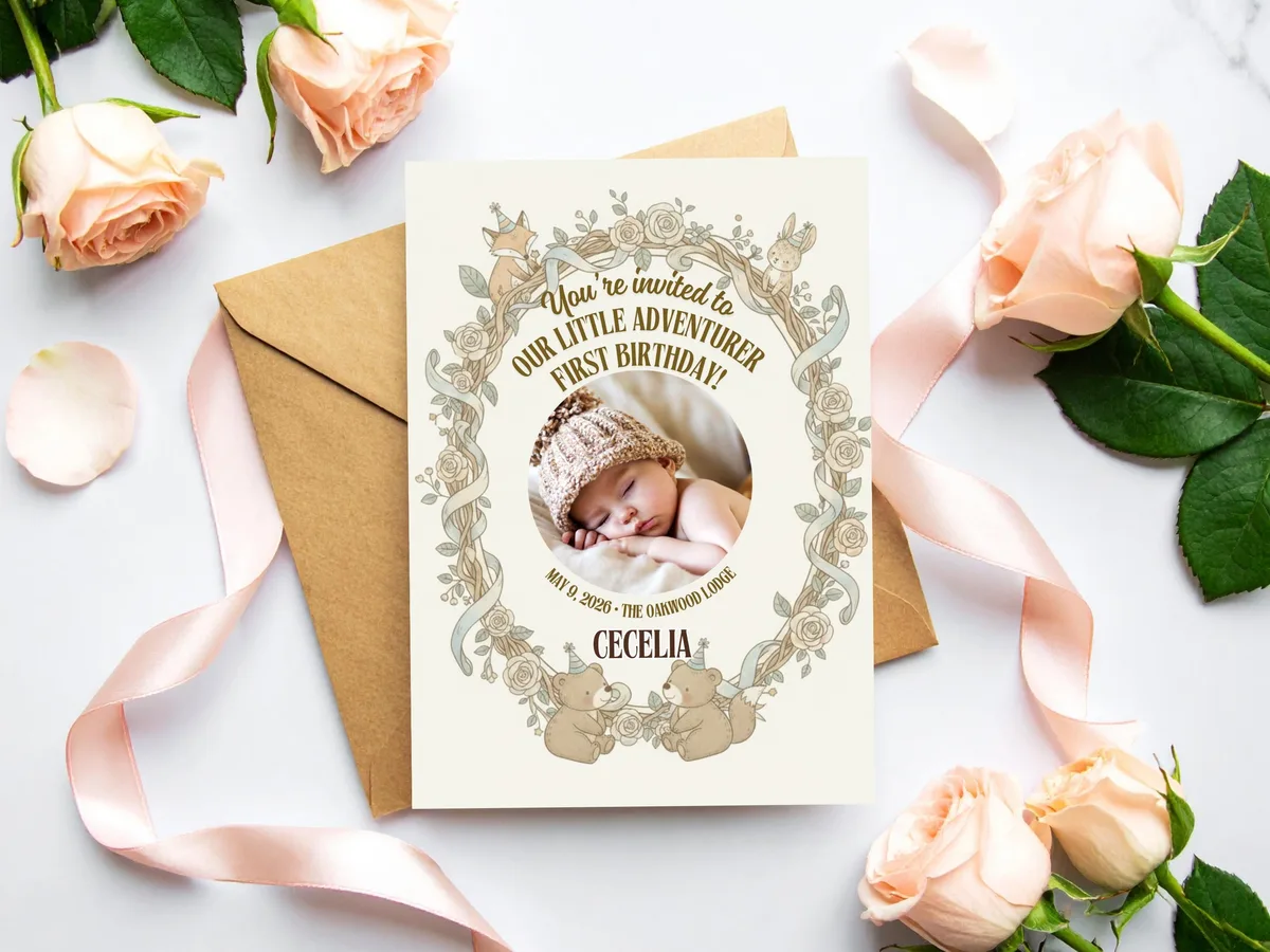 Woodland First Birthday Party Bundle — preview 3