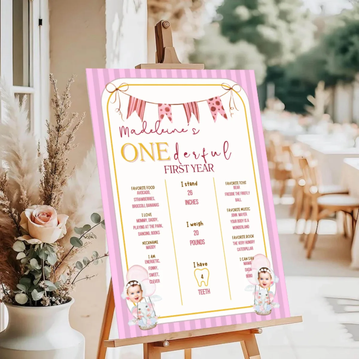 ONEderful First Birthday Milestone Board — preview 3