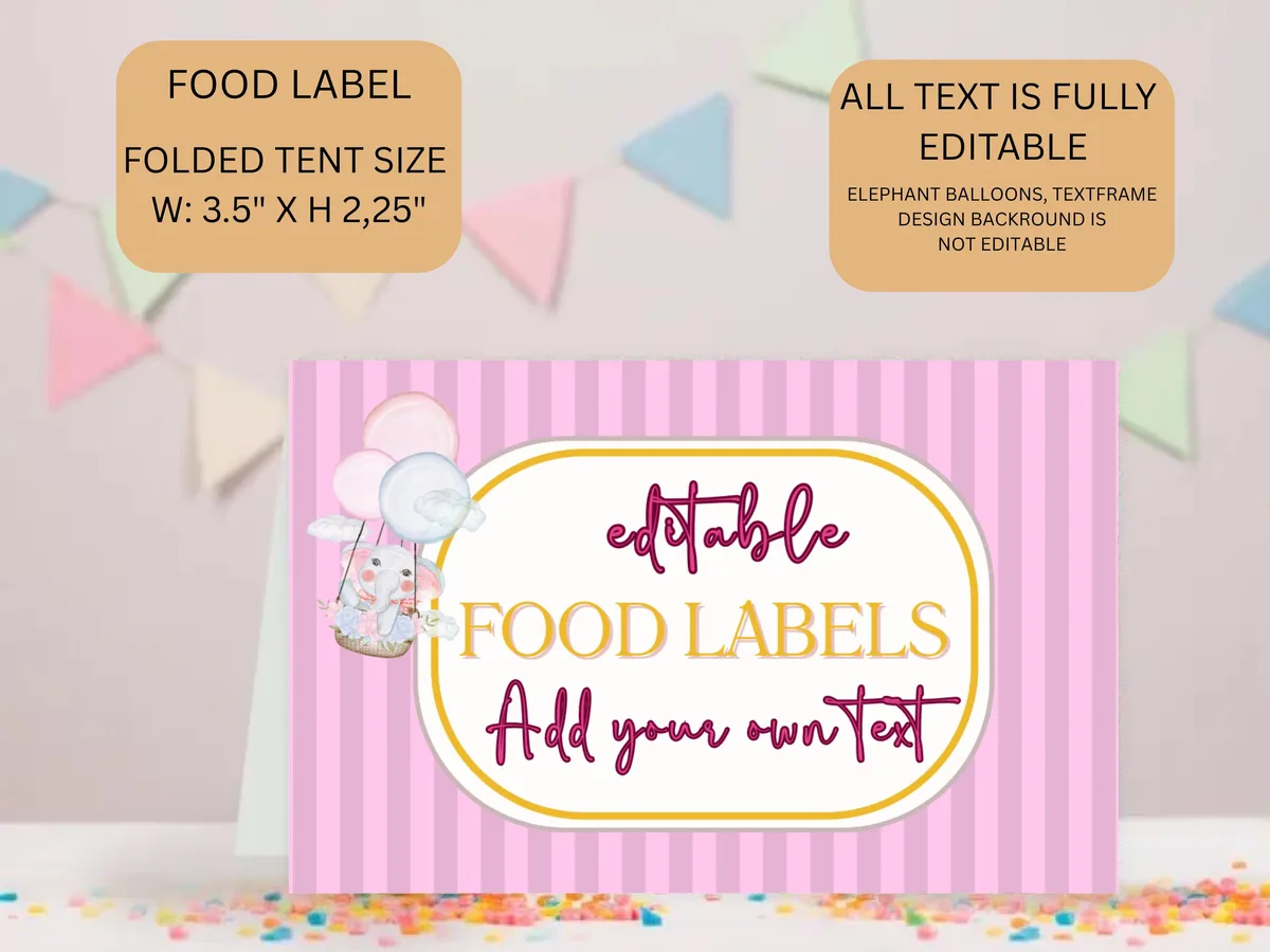 ONEderful First Birthday Food Labels — preview 3