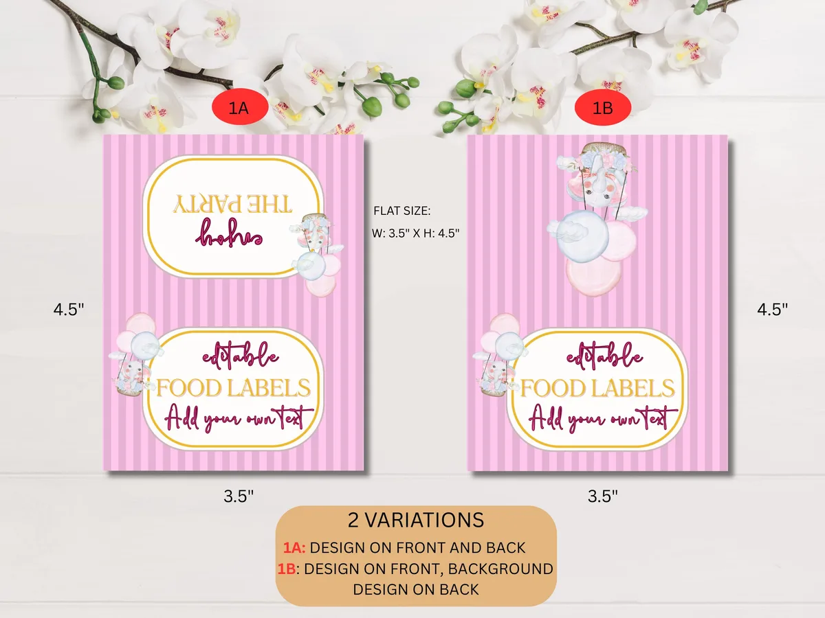 ONEderful First Birthday Food Labels — preview 4