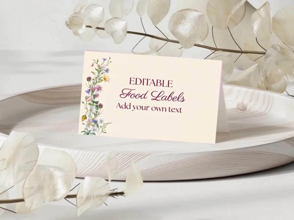 Wildflower Garden Party Food Labels — preview 2