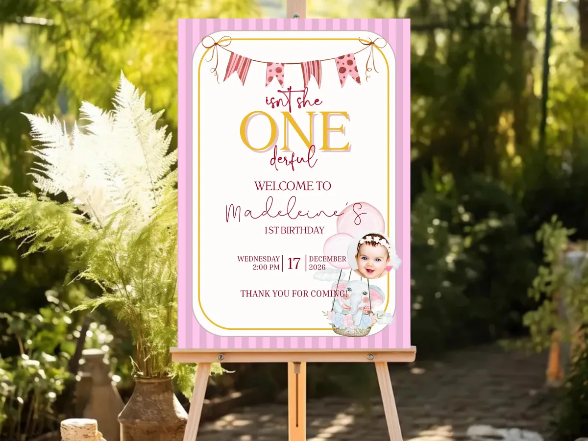 ONEderful First Birthday Welcome Sign — preview 3