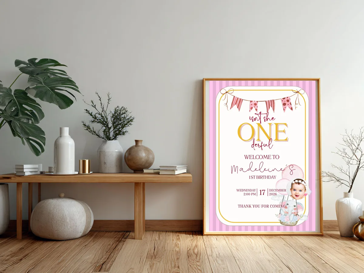 ONEderful First Birthday Welcome Sign — preview 4