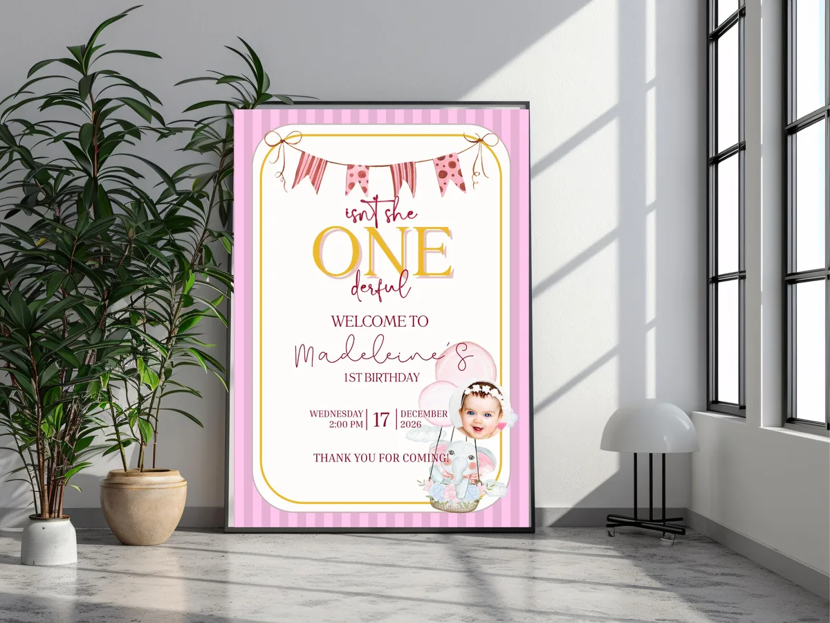 ONEderful First Birthday Welcome Sign — preview 5
