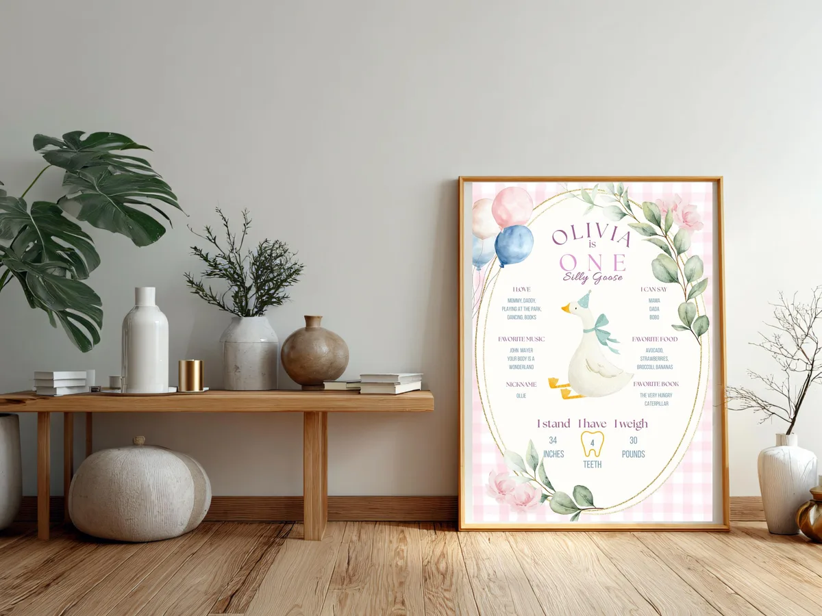 Silly Goose First Year Milestone Board — preview 4