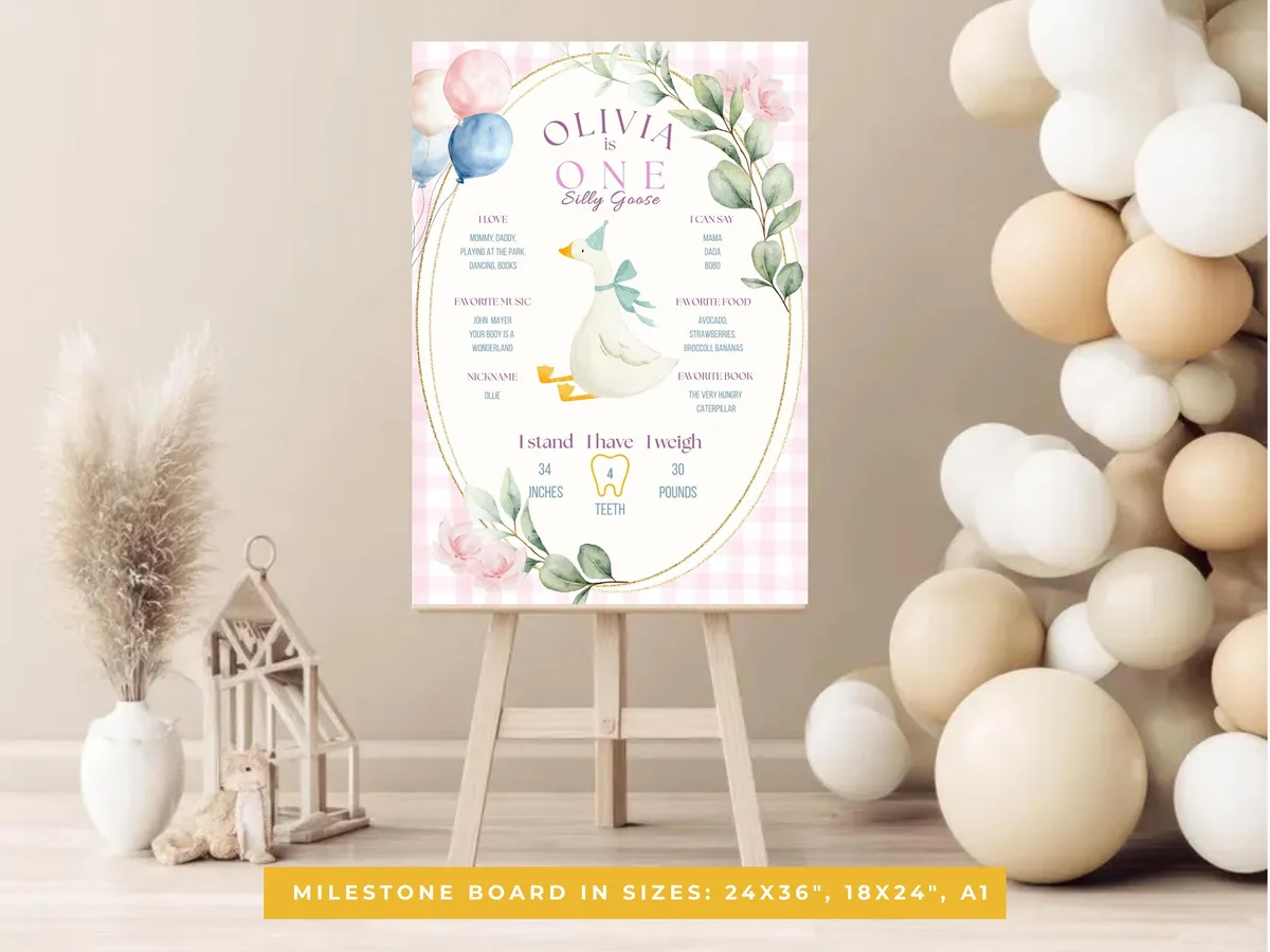 Silly Goose First Year Milestone Board — preview 5