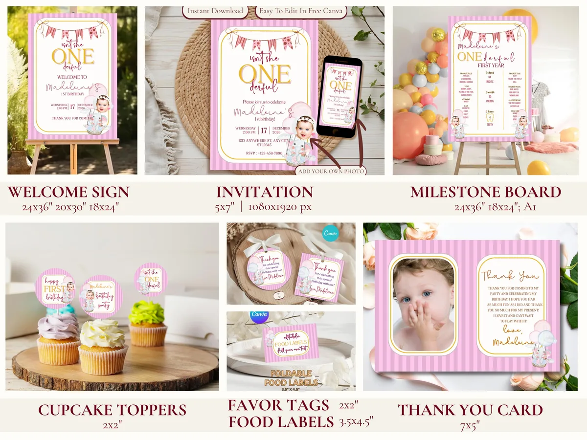 ONEderful First Birthday Party Bundle — preview 2