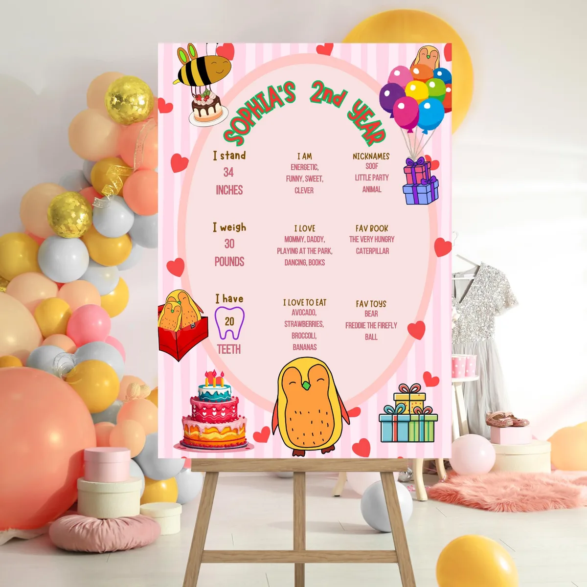 Penguin Birthday Milestone Board — preview 4