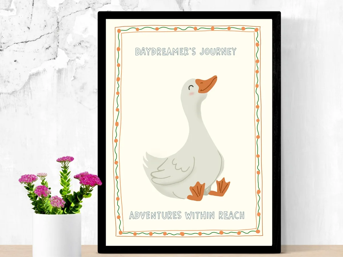 Silly Goose Nursery Wall Art — editable Canva template