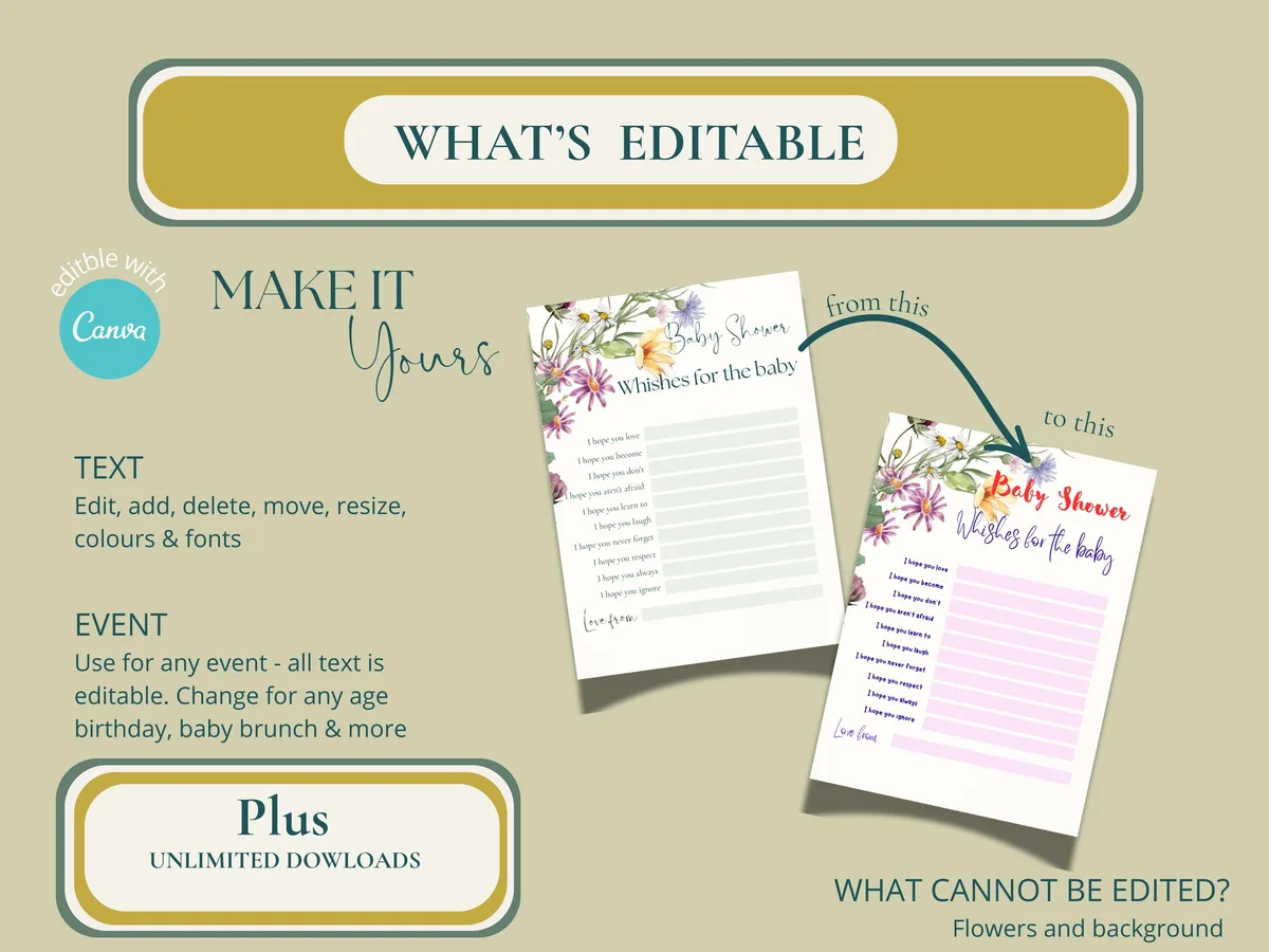 Wildflower Baby Shower Games Bundle — preview 4