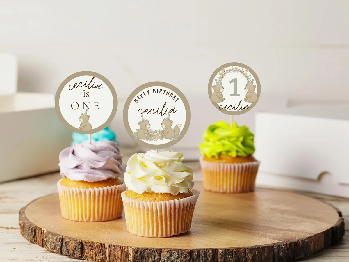 Woodland Fairytale Cupcake Toppers — preview 4