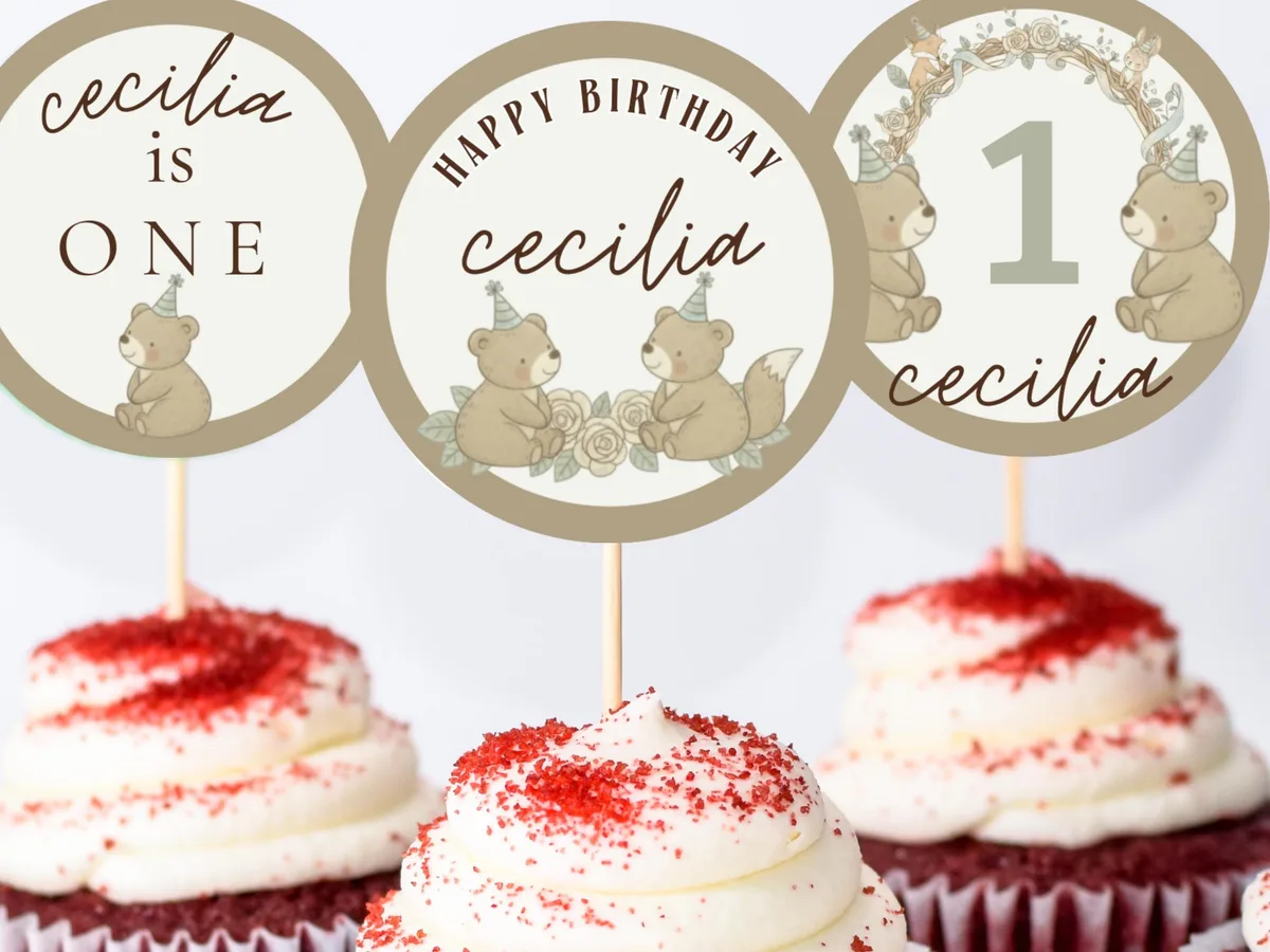 Woodland Fairytale Cupcake Toppers — preview 5